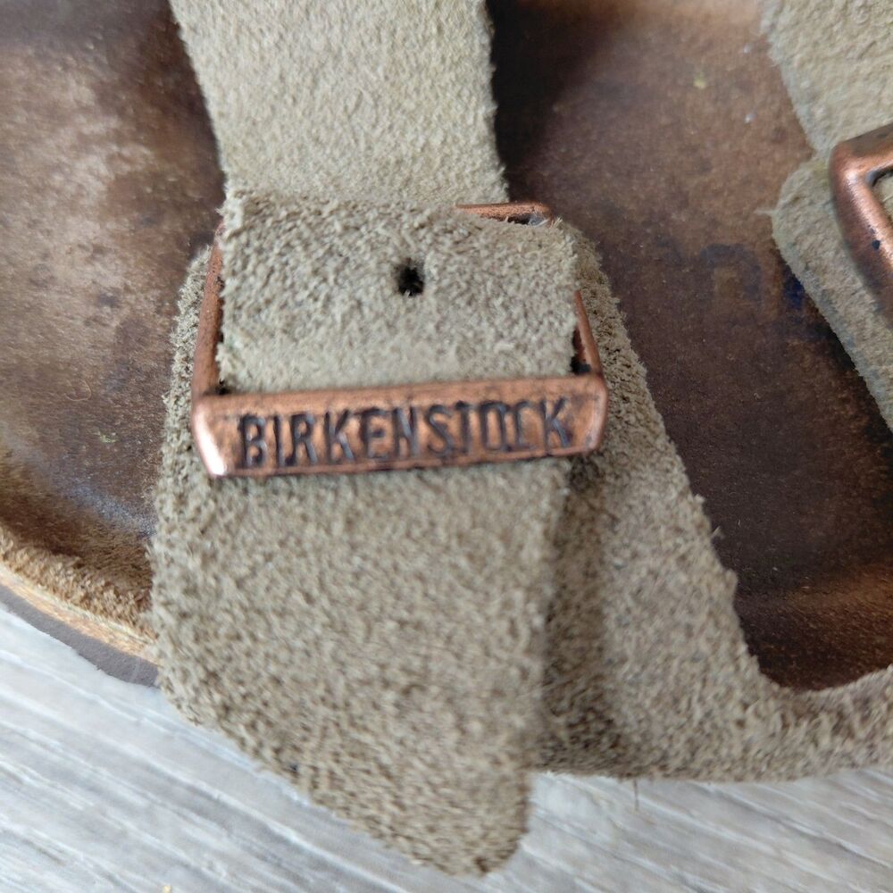 Birkenstock Arizona Sandals Women Size 35 US 4.5 Brown Suede Soft Footbed Slide - Picture 9 of 11